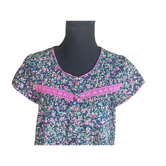 The Vermont Country Small floral flowers ditsy sleep lounge nightgown dress - Picture 2 of 5